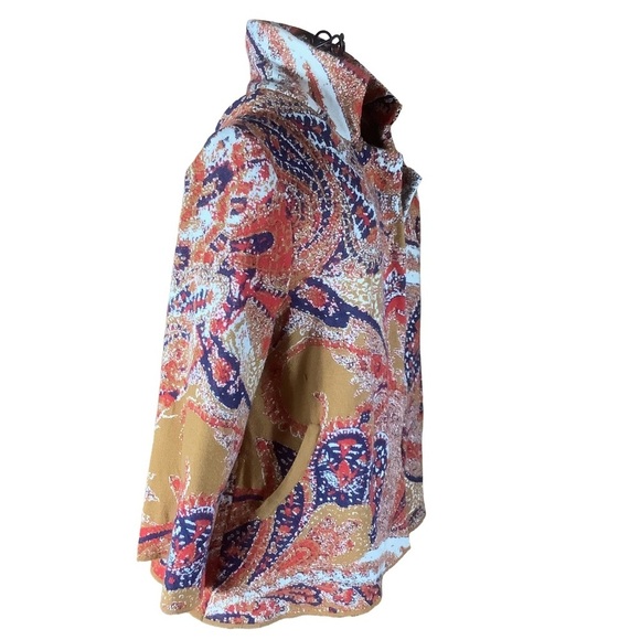 Anthropologie Moth Paisley Knit Jacket Cardigan Boho Open Front XS - Picture 4 of 13